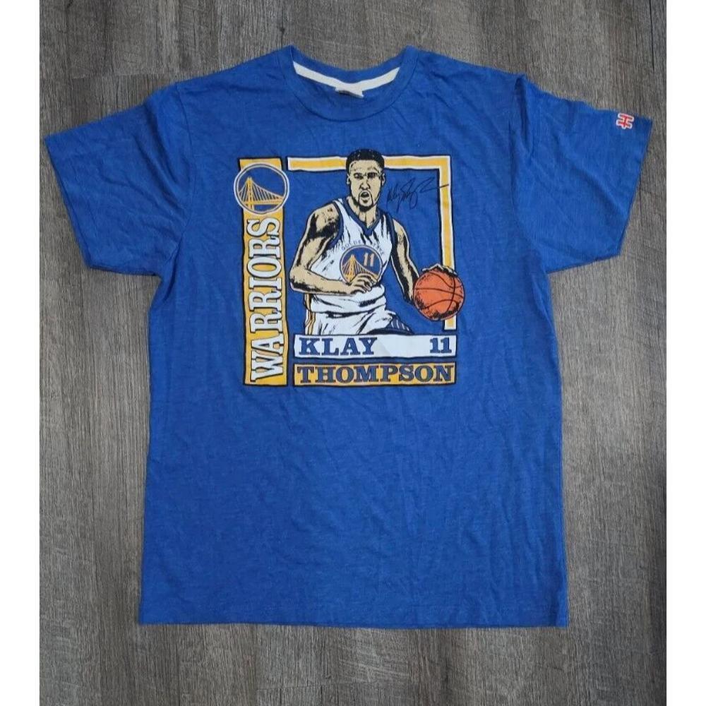 Golden State Warriors Mens T-Shirt Medium 11 Klay Thomson Basketball Blue